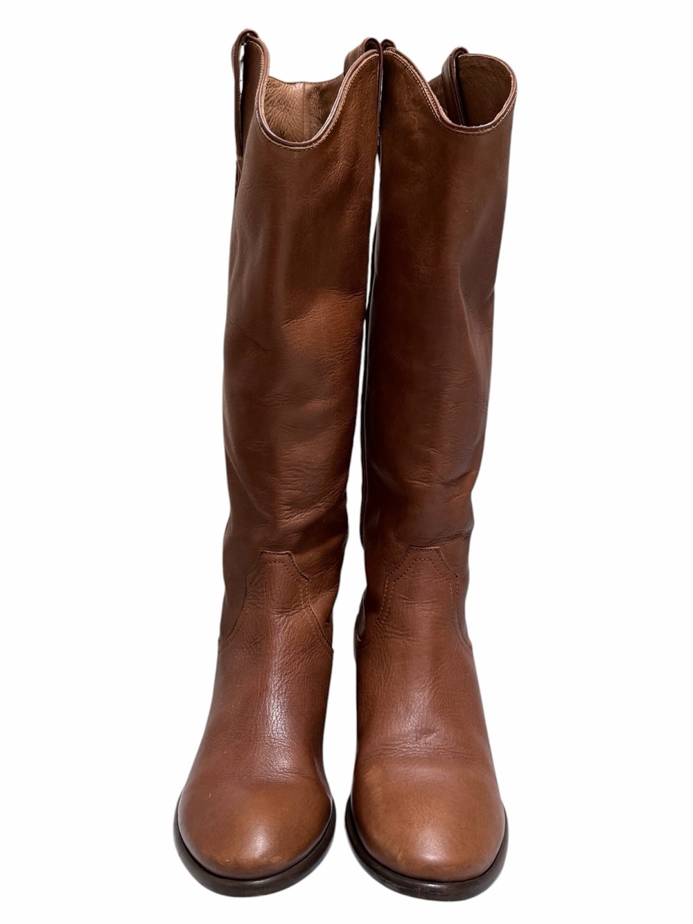 Frye Carson Pull On Tall Boots in Molasses Brown Leather Size 8 - Picture 4 of 14